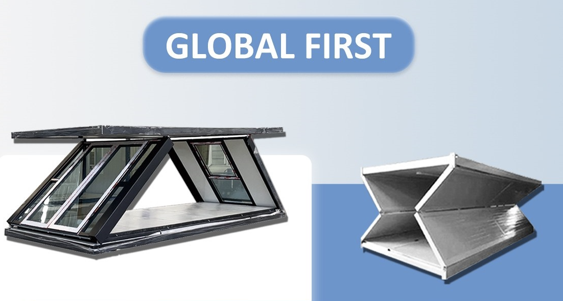 Z-Type vs Traditional Container House A modern Z-Type container house next to a traditional one